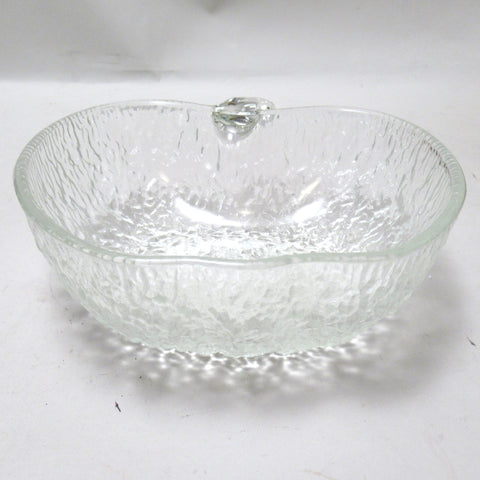 Saladier Pomme en verre blanc Années 70