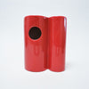 Vase à 3 trous en céramique rouge Parravicini