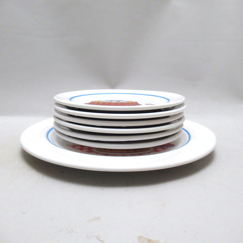 Service d'assiettes et plat Patisserie San Marciano Années 80