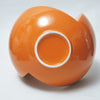 Vase boule en ceramique orange Parravicini