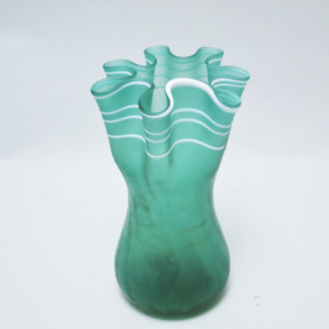 Vase mouchoir en verre de Murano Années 50