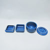 Deux boites bleues en céramique Pino Spagnolo Sicart