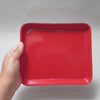 Plateau en ceramique vetrochina rouge Années 60
