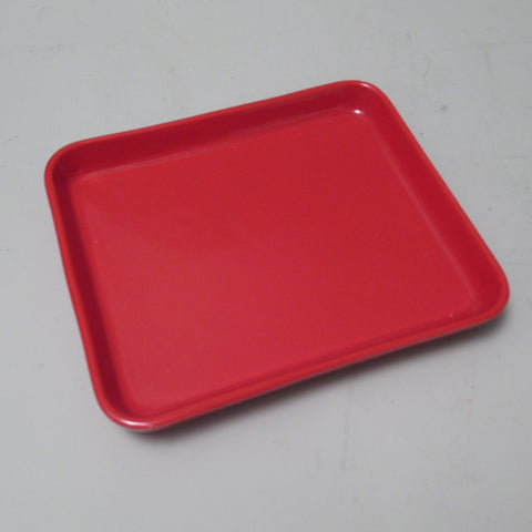 Plateau en ceramique vetrochina rouge Années 60