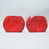 Paire de vases rouges céramique Parravicini