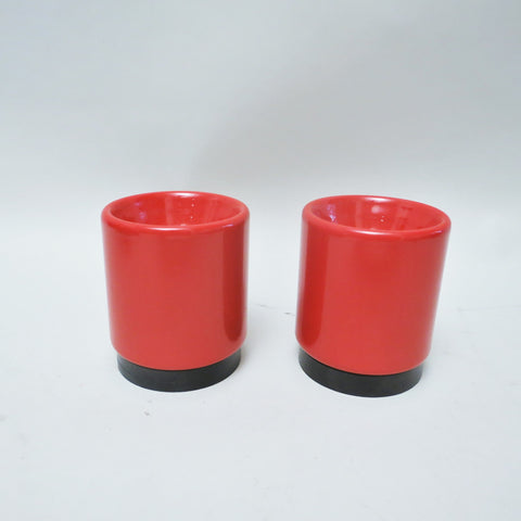 Paire d'appliques cylindriques rouge Guzzini