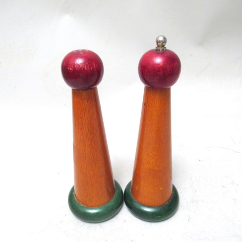 Sel et poivre en bois Annees 80