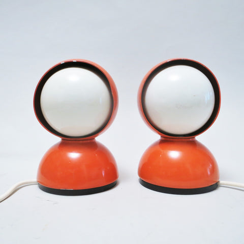 Paire de lampes Eclisse orange Magistretti Artemide