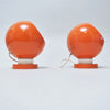 Paire d'appliques boule orange Reggiani Années 60
