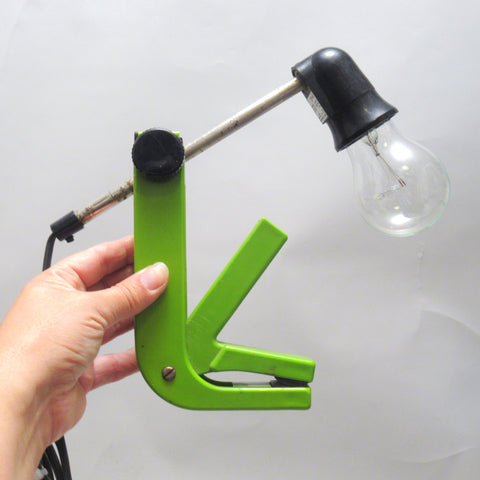 Lampe à pince verte Années 70