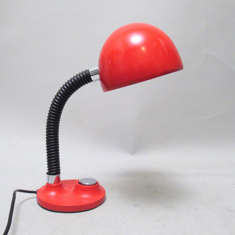 Lampe de bureau vintage rouge Années 70