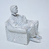 Sculpture presse-papier Homme assis Années 80
