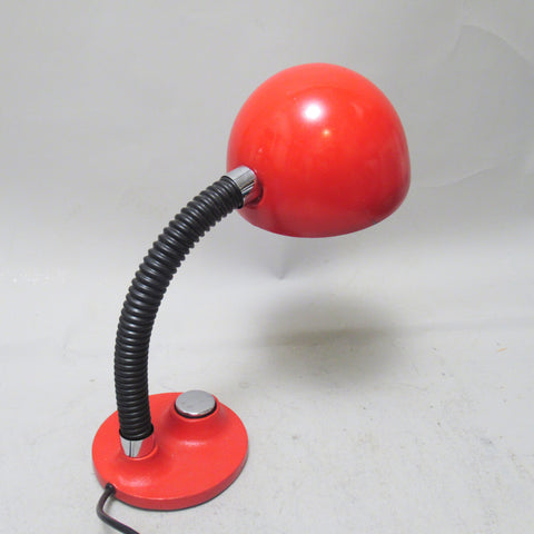 Lampe de bureau vintage rouge Années 70