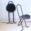Deux chaises Dafné noires Gastone Rinaldi Thema