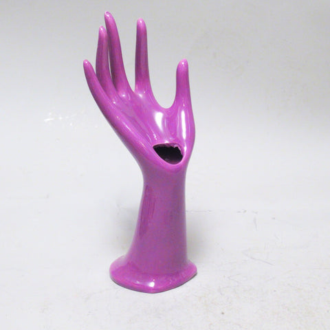 Vase ou baguier main céramique violette Années 80