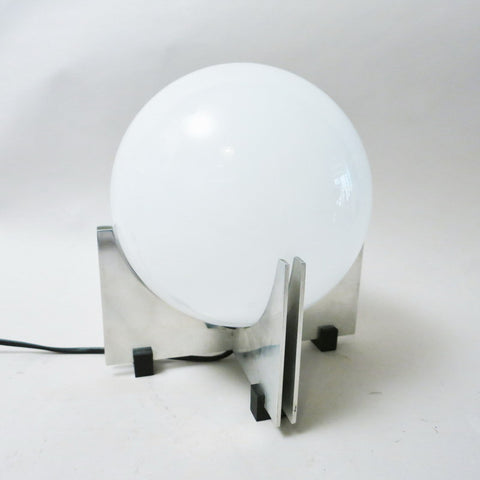 Lampe boule à base cruciforme Années 70
