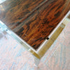 Table basse en palissandre et chrome Années 60