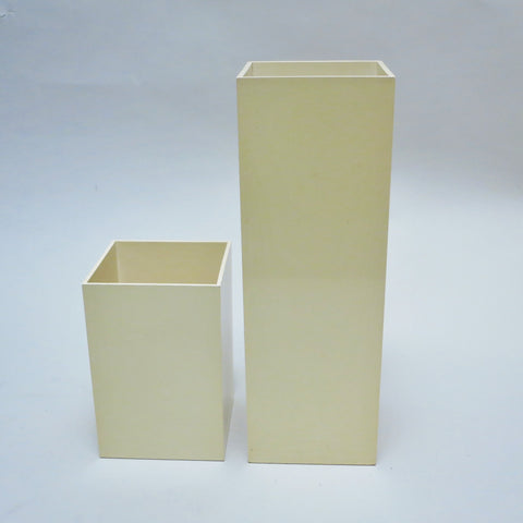 Deux vases carrés Jacques Bedat Annees 70