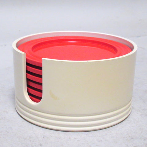 Sous-verres rouges Pino Spagnolo Biesse  1980