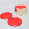 Sous-verres rouges Pino Spagnolo Biesse  1980