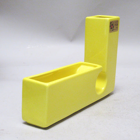 Vase L jaune Fidia Italie Années 60