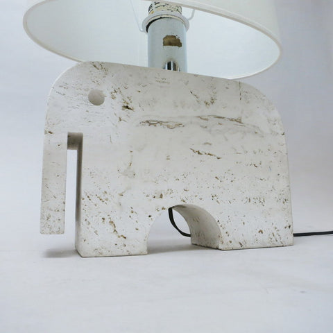 Lampe éléphant en travertin Fratelli Mannelli
