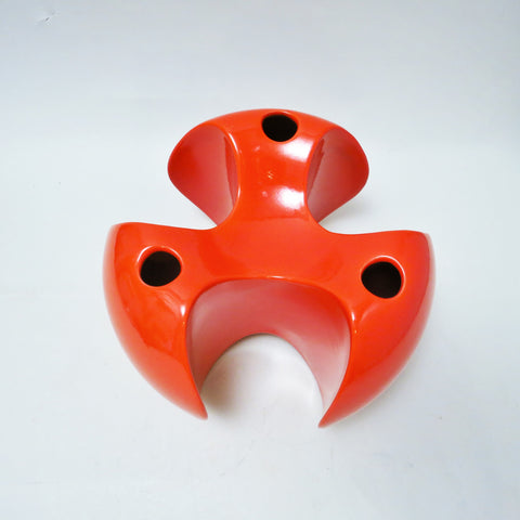 Vase Trilobé en ceramique orange