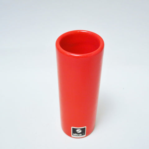 Petit vase rouleau 0041 rouge en céramique Pino Spagnolo Sicart
