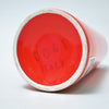 Petit vase rouleau 0041 rouge en céramique Pino Spagnolo Sicart