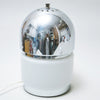 Lampe chrome et opaline Reggiani 1960