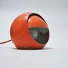 Petite lampe boule orange à volet pivotant Stilux Années 60