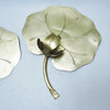 Paire d'appliques feuilles de Lotus laiton années 70