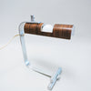 Lampe de bureau en bois et aluminium Années 70