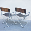 Paire de fauteuils modernistes en cuir Années 70