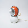 Lampe boule blanche et orange Années 60