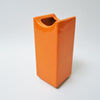 Vase  en céramique orange moucheté Bertoncello