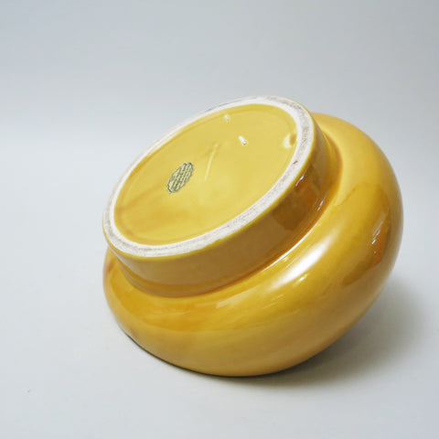 Cendrier en céramique ocre jaune Marcello Cuneo Gabbianelli