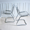 Paire de chaises chromées attribuée à Gastone Rinaldi