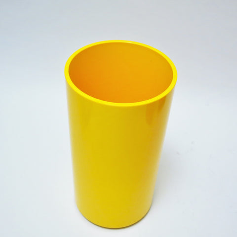 Vase en plastique ABS jaune Crayonne Années 70