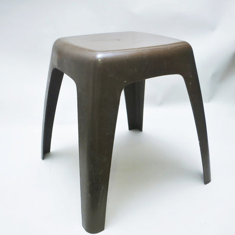 Tabouret en plastique marron Flair 1970