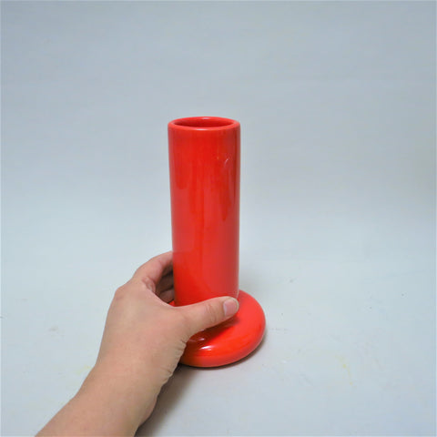 Vase rouleau rouge Pino Spagnolo Sicart