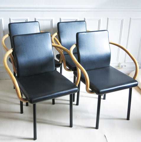 Quatre chaises Mandarin Ettore Sottsass Knoll