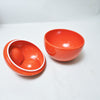Cassée par un connard Boite en ceramique orange  Annees 70