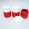 Trois boîtes en céramique rouge et blanc Deruta Italy