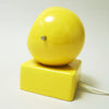 Petite lampe boule en ceramique jaune Années 60