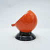 Cendrier boule en céramique orange 1970