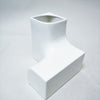 Vase geometrique blanc Perdomello Années 70
