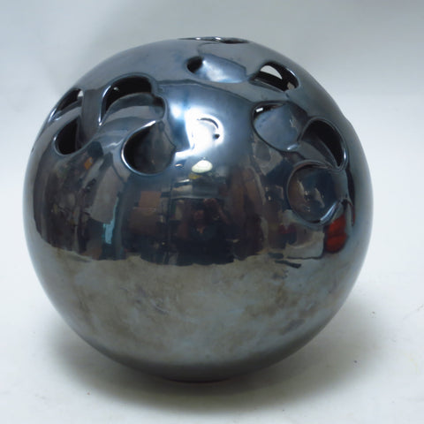 Grand Vase boule Spatialiste noir Sele Arte