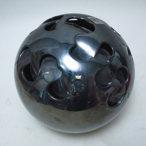 Grand Vase boule Spatialiste noir Sele Arte