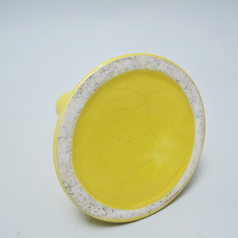 Petit vase soliflore en céramique jaune Années 60